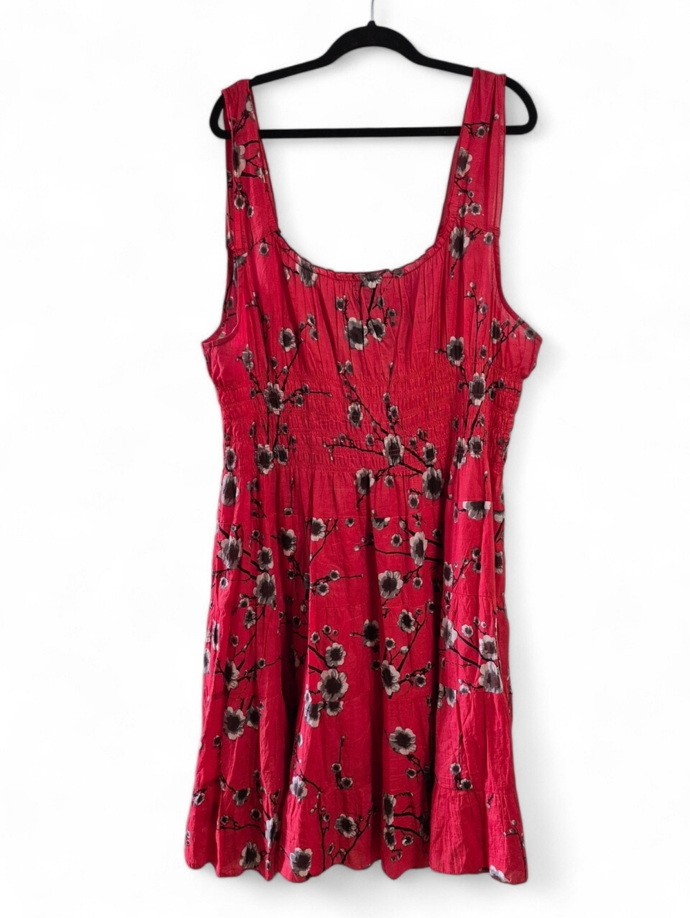 Impress Red Floral Semi Sheer Dress Size XL - Picture 3 of 7